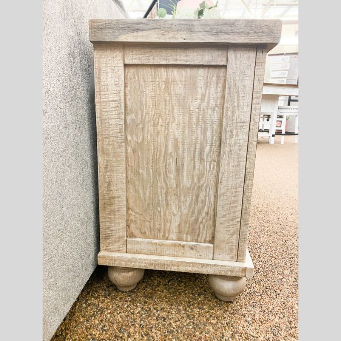Aruba TV Stand - Drift Sand Finish available at Rustic Ranch Furniture in Airdrie, Alberta.