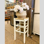 Mirimyn White Distressed Stool - Two Heights available at Rustic Ranch Furniture.