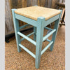 Mirimyn Turquoise Distressed Stool available at Rustic Ranch Furniture.