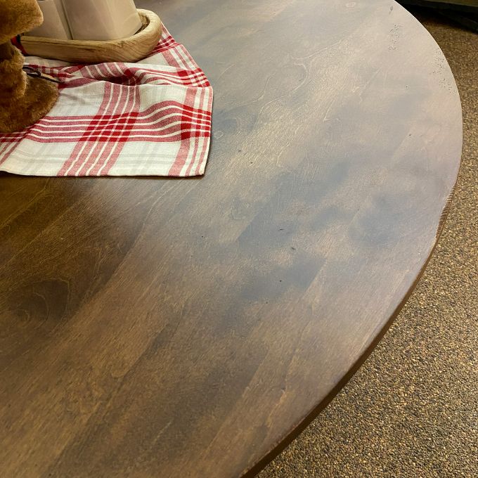 The Expression Table with Prescott Stain - A Custom Birch Dining Table available at Rustic Ranch Furniture in Airdrie, Alberta