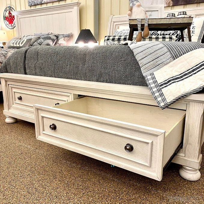 Robbinsdale Sleigh Storage Bed available at Rustic Ranch Furniture in Airdrie, Alberta