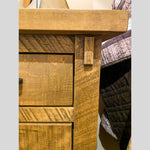 Rustic Loft Three Drawer Nightstand available at Rustic Ranch furniture in Airdrie, Alberta.