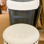 Valebeck Upholstered Swivel Stool - White available at Rustic Ranch Furniture in Airdrie, Alberta