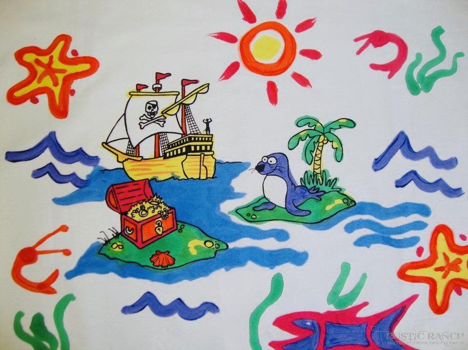 PIRATE PAINTABLE PILLOWCASE-Rustic Ranch