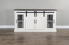 Carriage House White Barn Door Credenza - 65"-Rustic Ranch