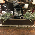 SMALL RECTANGLE TRAY - BROWN STAIN-Rustic Ranch