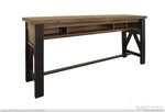 LOFT BROWN COUNTER HEIGHT SOFA TABLE-Rustic Ranch