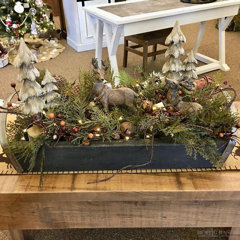 LARGE PINE TRAY - BLACK-Rustic Ranch