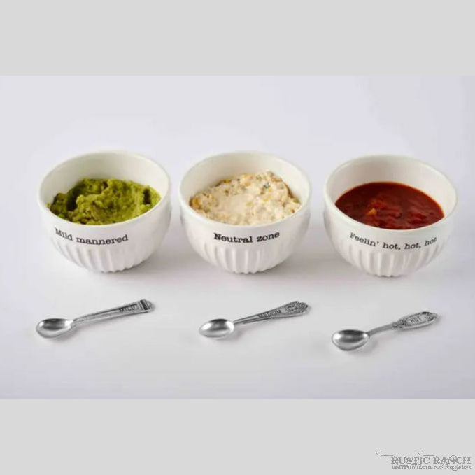 Salsa Bowl Set by Mud Pie available at Rustic Ranch Furniture in Airdrie, Alberta