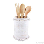Beaded Wood Utensil Holder by Mud Pie available at Rustic Ranch Furniture in Airdrie, Alberta