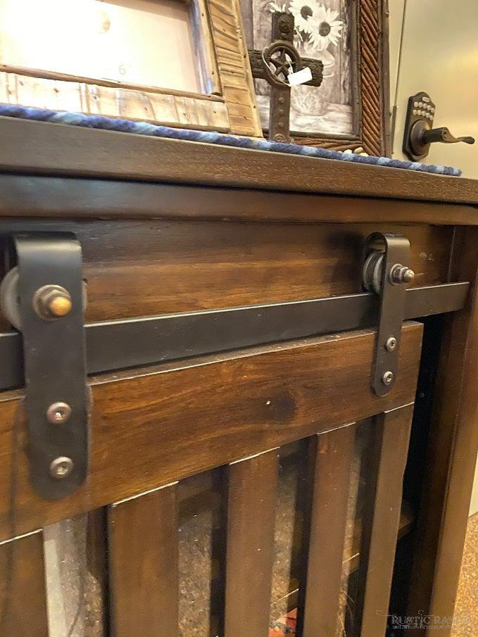 BROOKPORT BROWN CABINET-Rustic Ranch