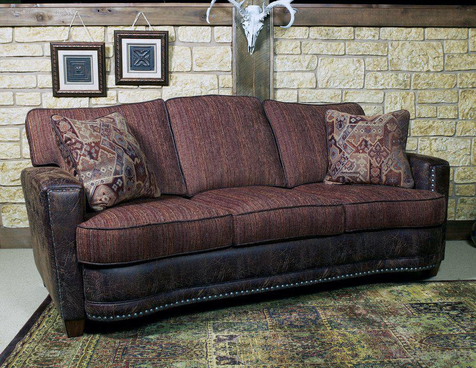  The Hollister Sofa is available at Rustic Ranch Furniture and Decor.