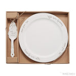 MR & MRS BOXED PLATE SET BY MUDPIE-Rustic Ranch