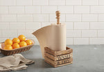 WOODEN CRATE PAPER TOWEL HOLDER BY MUD PIE-Rustic Ranch