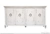  White Capri Four Door Buffet available at Rustic Ranch Furniture in Airdrie, Alberta.