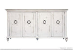  White Capri Four Door Buffet available at Rustic Ranch Furniture in Airdrie, Alberta.