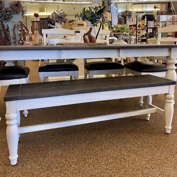 Carriage House Bench with Wood Seat-Rustic Ranch