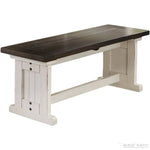 Carriage House Side Bench With Wood Seat-Rustic Ranch