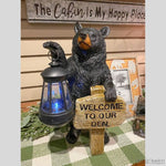 Black Bear with Lantern available at Rustic Ranch Furniture in Airdrie, Alberta