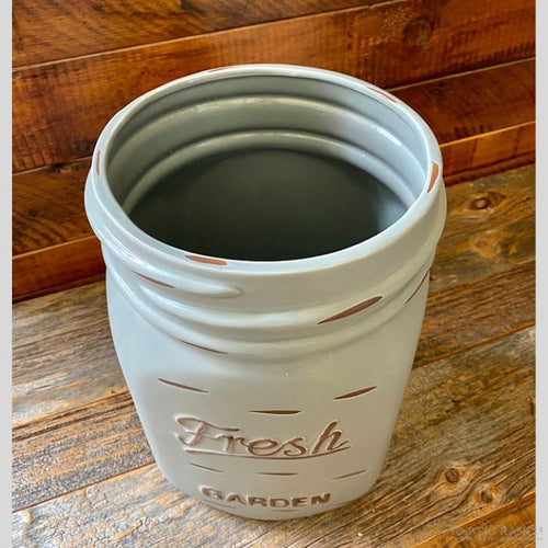 Steel Gray Large Mason Jar available at Rustic Ranch Furniture in Airdrie, Alberta