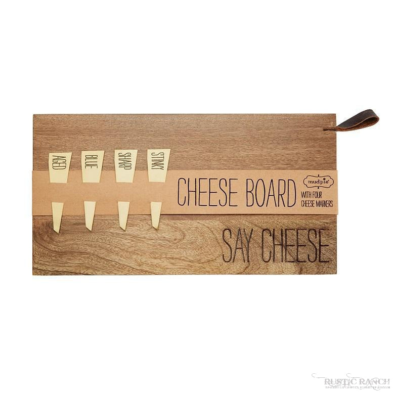 SAY CHEESE - CHEESE BOARD SET BY MUDPIE-Rustic Ranch