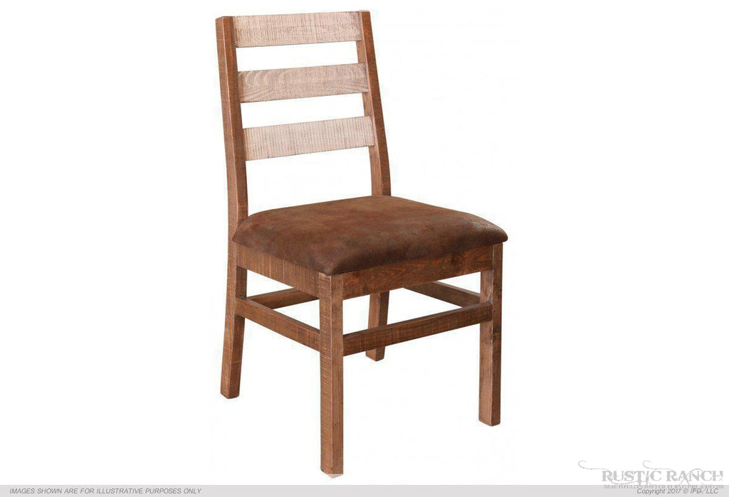 Urban White Antique Finish Wooden Chair-Rustic Ranch