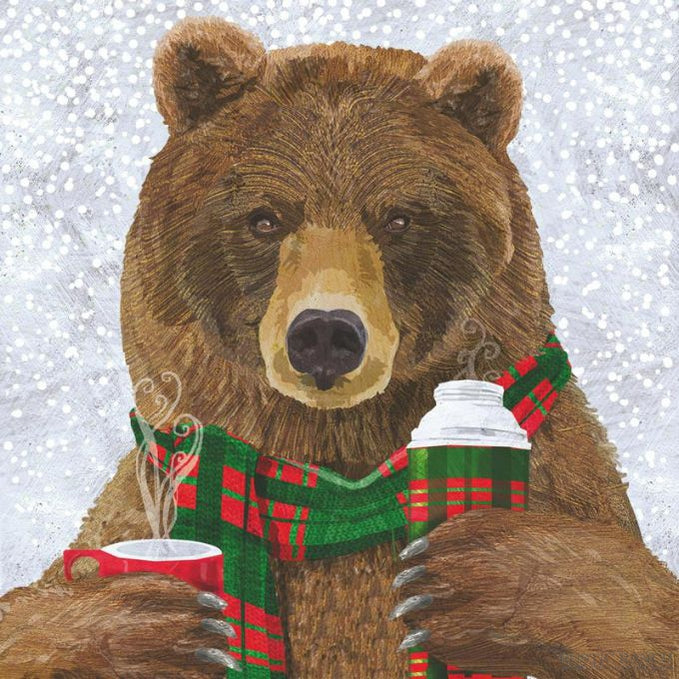 Cocoa Bear Beverage Napkins available at Rustic Ranch Furniture in Airdrie, Alberta