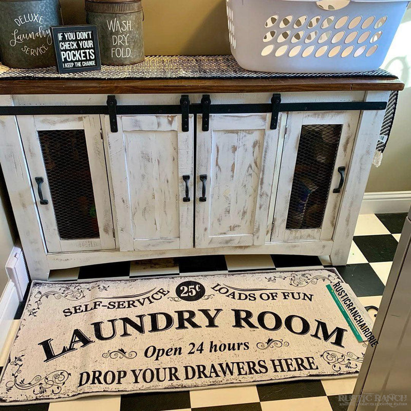 SELF SERVICE LAUNDRY ROOM RUG-Rustic Ranch