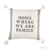 FAMILY LOOMED PILLOW BY MUD PIE-Rustic Ranch