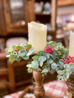 IVORY LED PILLAR CANDLE - 3" X 8"-Rustic Ranch