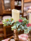 IVORY LED PILLAR CANDLE CANDLE- 3" X 7"-Rustic Ranch