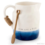DRINK LIKE A FISH LAKE PITCHER SET BY MUD PIE-Rustic Ranch
