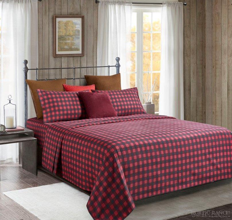 BUFFALO CHECK KING SHEET SET-Rustic Ranch