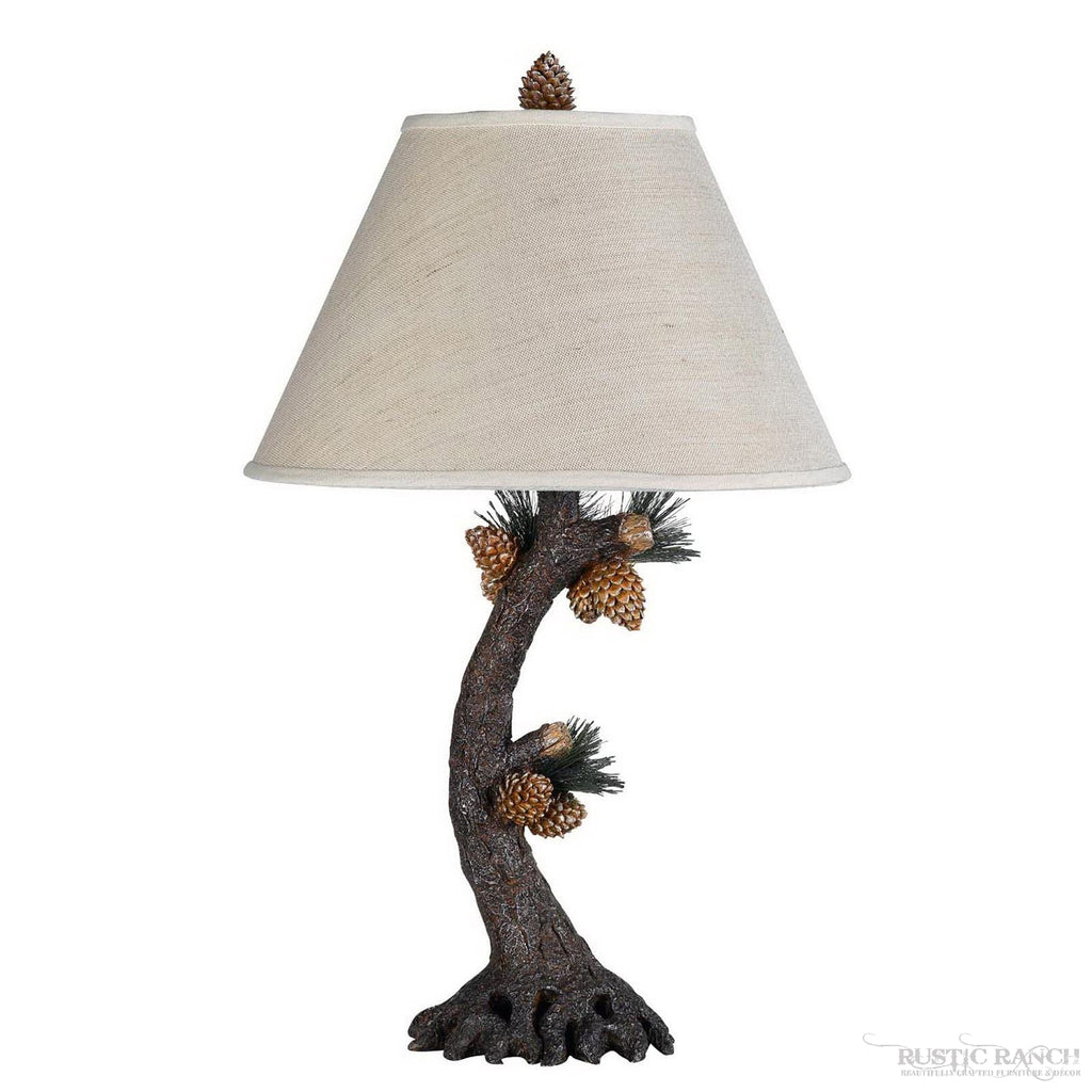 PINECONE TABLE LAMP-Rustic Ranch