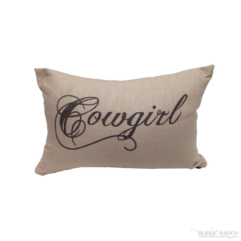 COWGIRL TOSS ACCENT PILLOW-Rustic Ranch