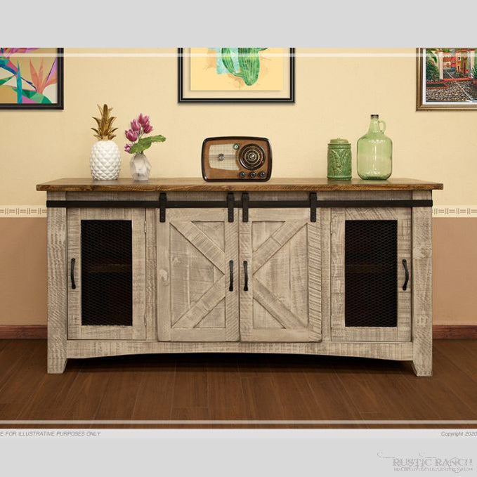 Pueblo Gray TV Stand - Three Lengths available at Rustic Ranch Furniture in Airdrie, Alberta