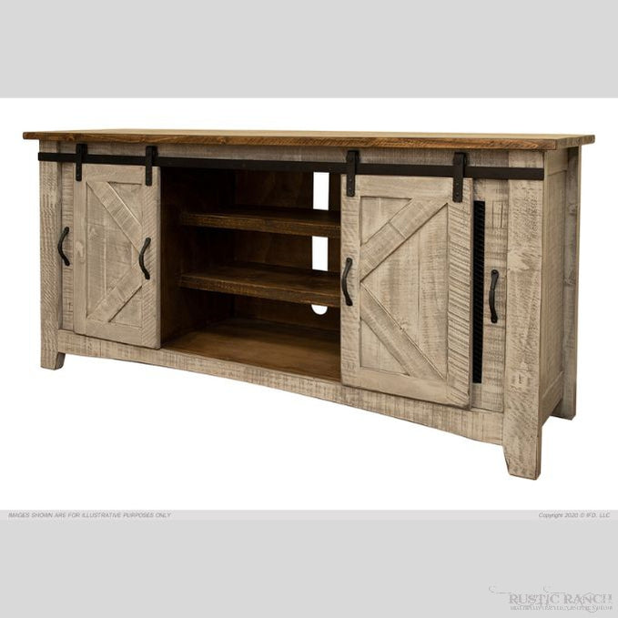 Pueblo Gray TV Stand - Three Lengths available at Rustic Ranch Furniture in Airdrie, Alberta