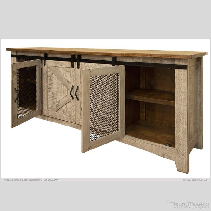 Pueblo Gray TV Stand - Three Lengths available at Rustic Ranch Furniture in Airdrie, Alberta