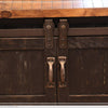 Pueblo Black Sliding Door Sofa Table available at Rustic Ranch Furniture in Airdrie, Alberta.