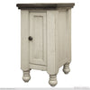 Stone Chair Side Table with One Door available at Rustic Ranch Furniture in Airdrie, Alberta