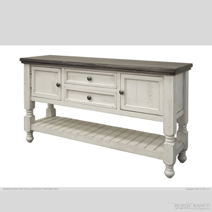 Stone Sofa Table with Drawers available at Rustic Ranch Furniture in Airdrie, Alberta