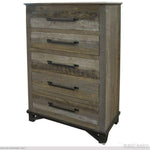Loft Brown Five Drawer Chest-Rustic Ranch