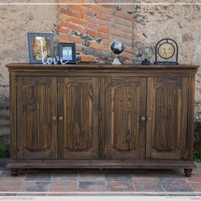 Margot Console - Dark Brown-Rustic Ranch