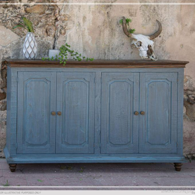 Margot Console - Sky Blue-Rustic Ranch