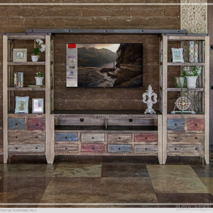 Antique Multi Colour Wall Unit available at Rustic Ranch Furniture in Airdrie, Alberta