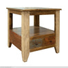 Antique Multi Colour End Table with Two Drawers available at Rustic Ranch Furniture