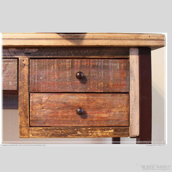 Antique Multi Colour Writing Desk - 3 Drawers available at Rustic Ranch Furniture in Airdrie, Alberta