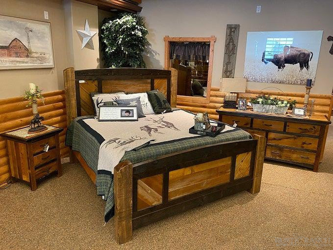 NATCHEZ TRACE KING BED-Rustic Ranch