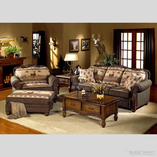 Pine Creek Chair and a Half, ottoman and sofa is available at Rustic Ranch Furniture and Decor.