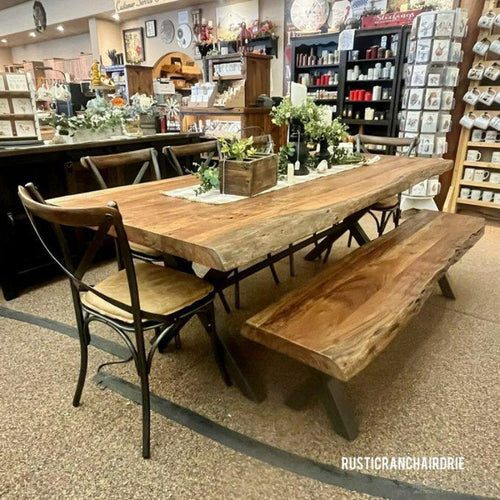  Restore Live Edge Bench available at Rustic Ranch Furniture in Airdrie, Alberta